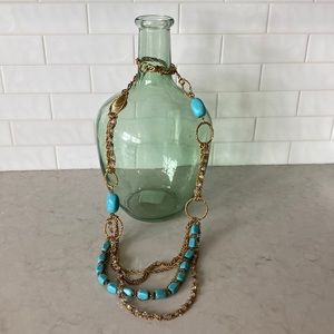 Turquoise and gold necklace
